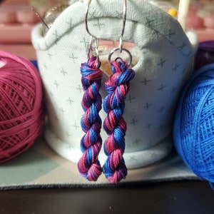 Pride yarn skein earrings | cute pride earrings | knitting or crochet pride