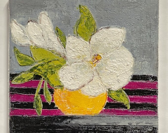 acrylic painting original flower painting floral art abstract handmade by M.Schöneberg