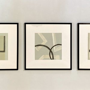 Conjunto de pintura abstracta original en acrílico con marco incluido de Mila Schöneberg