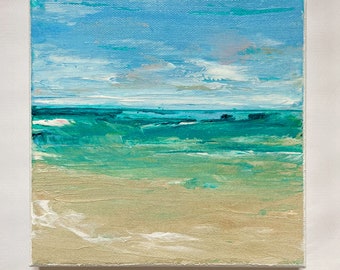 Original Acrylgemälde Abstrakt Maritim Gemälde Seekappe "Abendbrise"