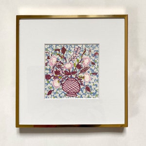 pintura acrílica pintura floral contemporánea enmarcada arte mural moderno bellas artes sobre papel deko por M.Schöneberg