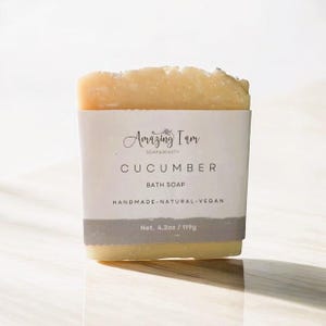 Handmade Cucumber All-Natural Vegan Soap (1 bar)