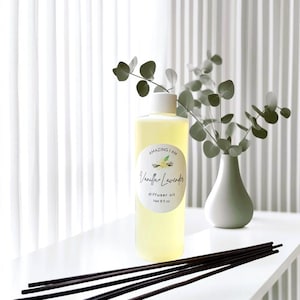 Reed Diffuser Refill + 6 sticks | Many scents | 8 fl oz | Free shipping
