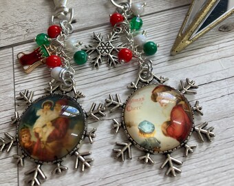 Tascharmes met kerstthema, tasclips, kies uw ontwerp, kerstkousvuller, kerstcadeau sieradenkousvuller secret santa
