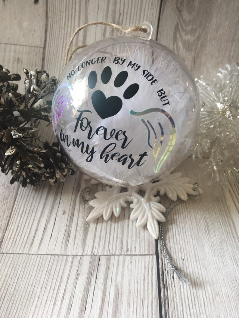 Pet memorial bauble pet loss gift personalised home decor