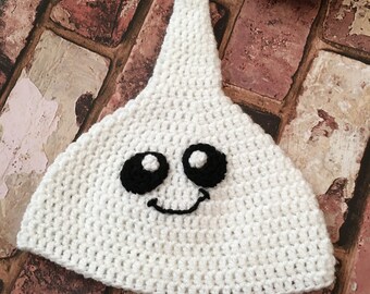 Halloween ghost crochet hat, newborn photo prop, all sizes made to order, Halloween costume