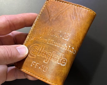 Yale Collegiate  Leather Baseball Glove Wallet