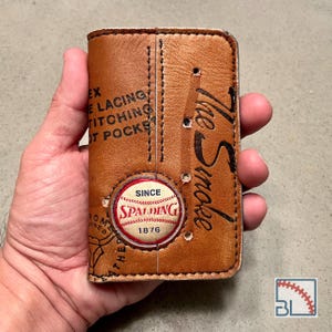 Cartera de cuero para guantes de béisbol Spalding The Smoke