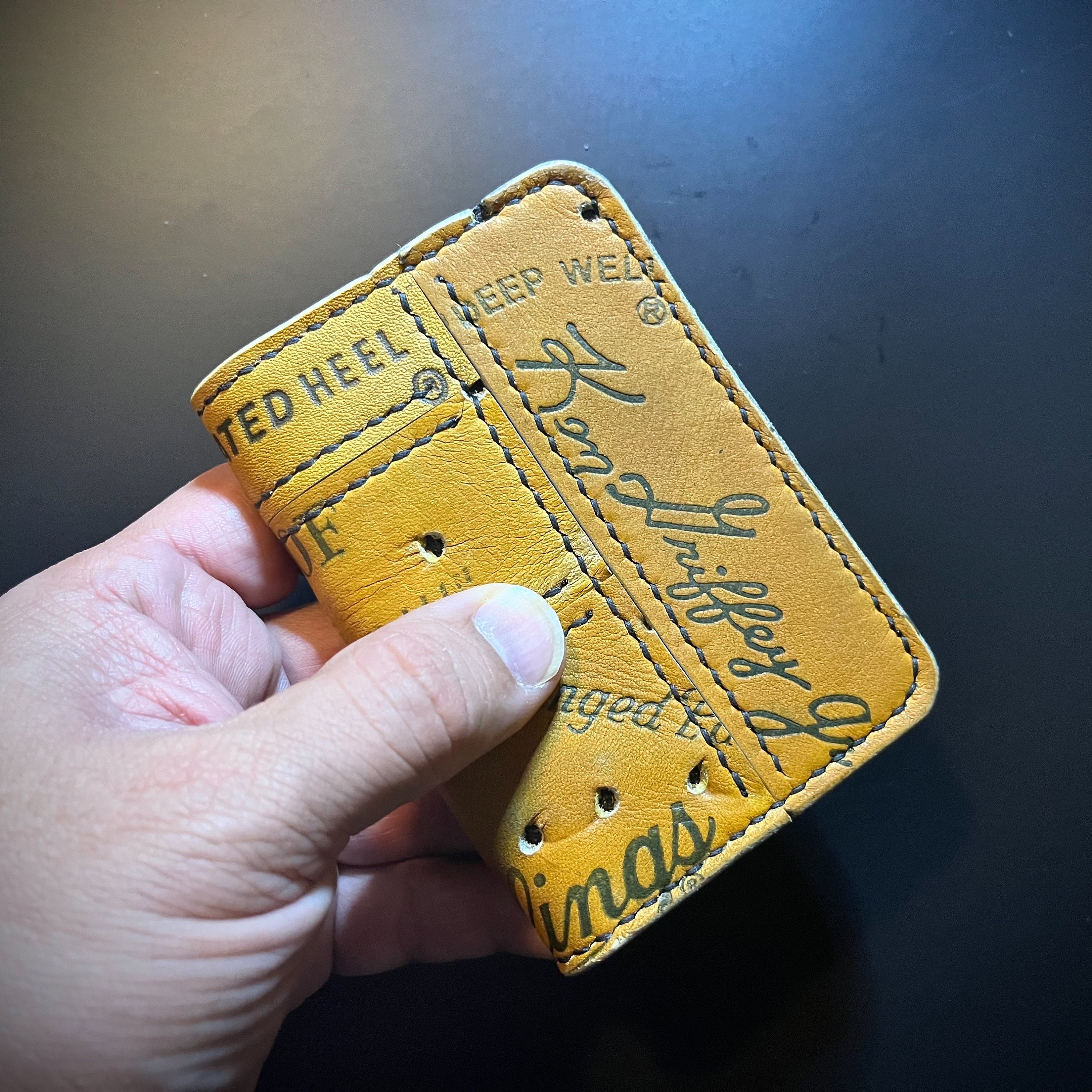Handcrafted Louisville Slugger Baseball Glove Wallet 