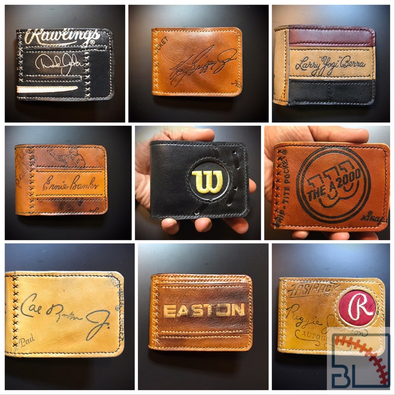 Custom Graduation Baseball Glove Wallet Bifold Gift