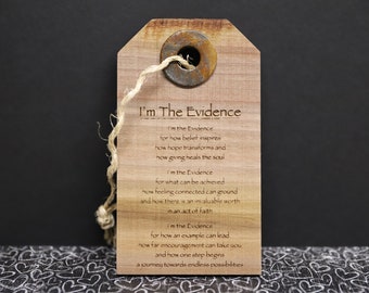 Chunky Wood Tag: I'm The Evidence #1-8356