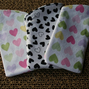 Padded Eyeglass Case in Heart Pattern Fabric