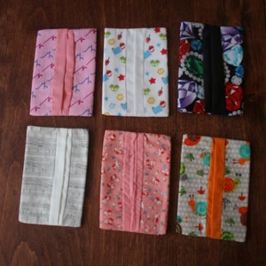 Travel tissue holder, Tissue cover, Gift for Teachers, Choice of colors and fun prints