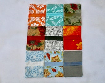 Business Card Case~ Fun Prints of Leaves and Flowers~ Gift Card Holder