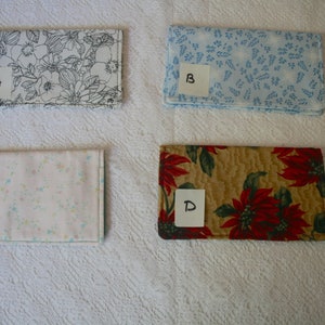 Checkbook Cover Floral Print Fabric. Pick Your Favorite Pattern