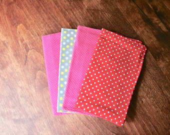 Fabric Checkbook in Polka Dots  Check Register