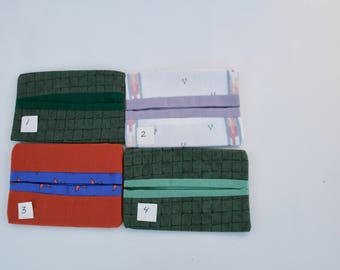 Tissue Cozy~Choice of Fabric Hankie Holder, Fabric Tissue Holder, Travel Tissue Cozy