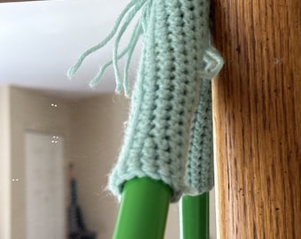 Eco-Friendly Crocheted  Broom Handle Cobweb Duster Corner Cleaner Tight Space Duster