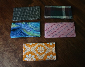 Fabric checkbook geometric patterns