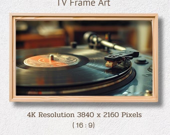 Retro Record Player Samsung TV Art Frame (Digital Download)