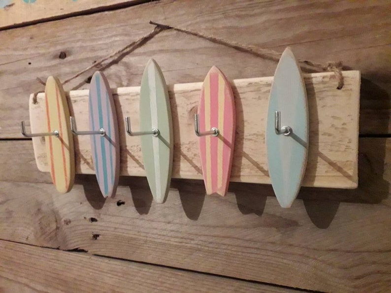 Surfboard Key Hooks/ Jewellery Hooks/ Jewelry Organizer/ - Etsy