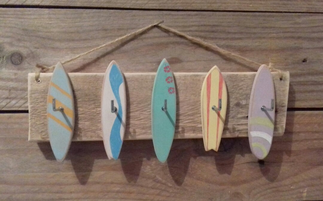 Surfboard Key Hooks /jewellery Organiser / Birthday Gifts / Surfboards