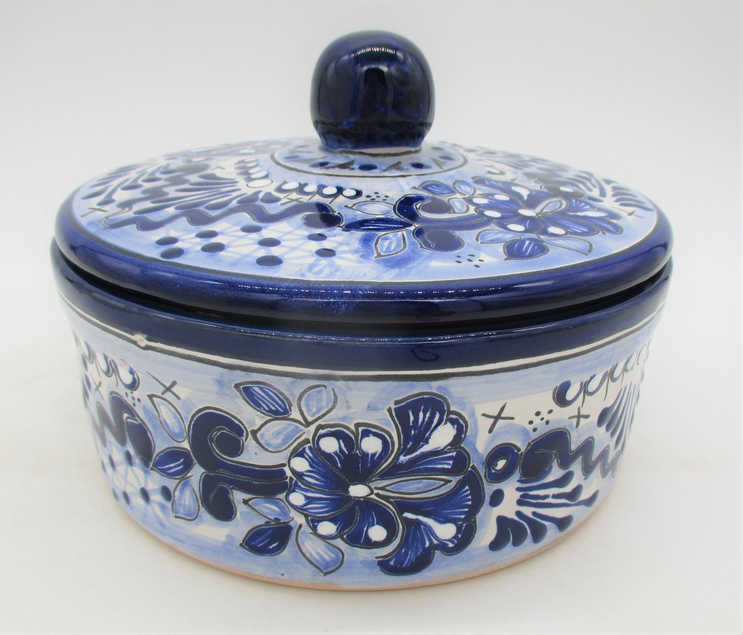 Mexican Tortilla Warmer Server Talavera Tortilla Holder LEAd FREE Tort - View #13