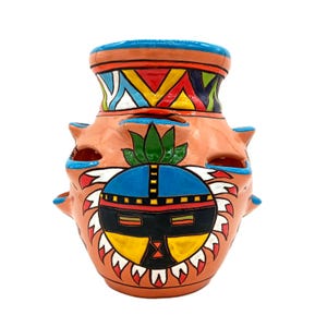 Terracotta Pottery Strawberry Succulent Planter Western Hopi Talavera Flower Pot Large 14in