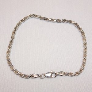 Vintage Sterling Italian Chain Bracelet - 7 1/4 inches