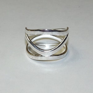 Swirly Loops Sterling Silver  Ring - Size 7 1/2