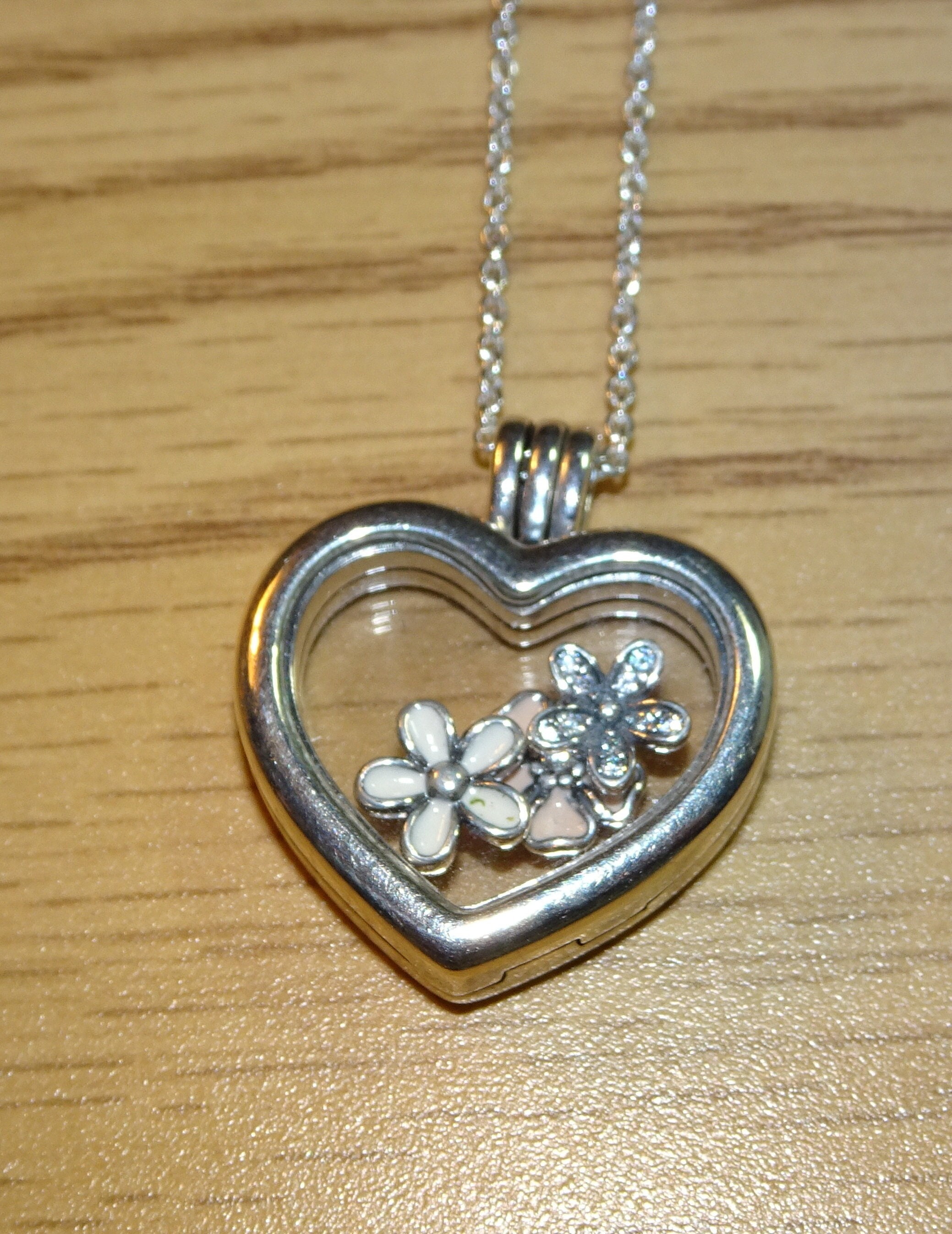 Authentic PANDORA Heart of Winter Necklace 17.7 inches with Clear CZ POUCH  | eBay
