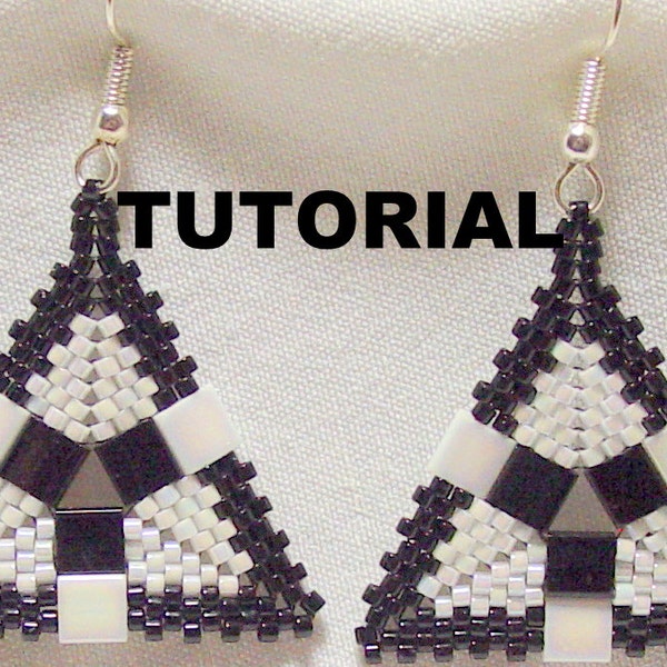 Tutorial: Peyote Triangle Tila Beaded Earrings