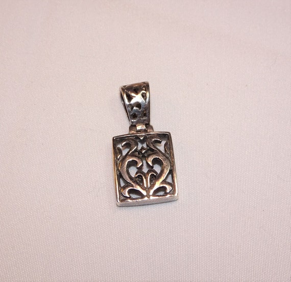 Rectangular Sterling Design Pendant - image 1