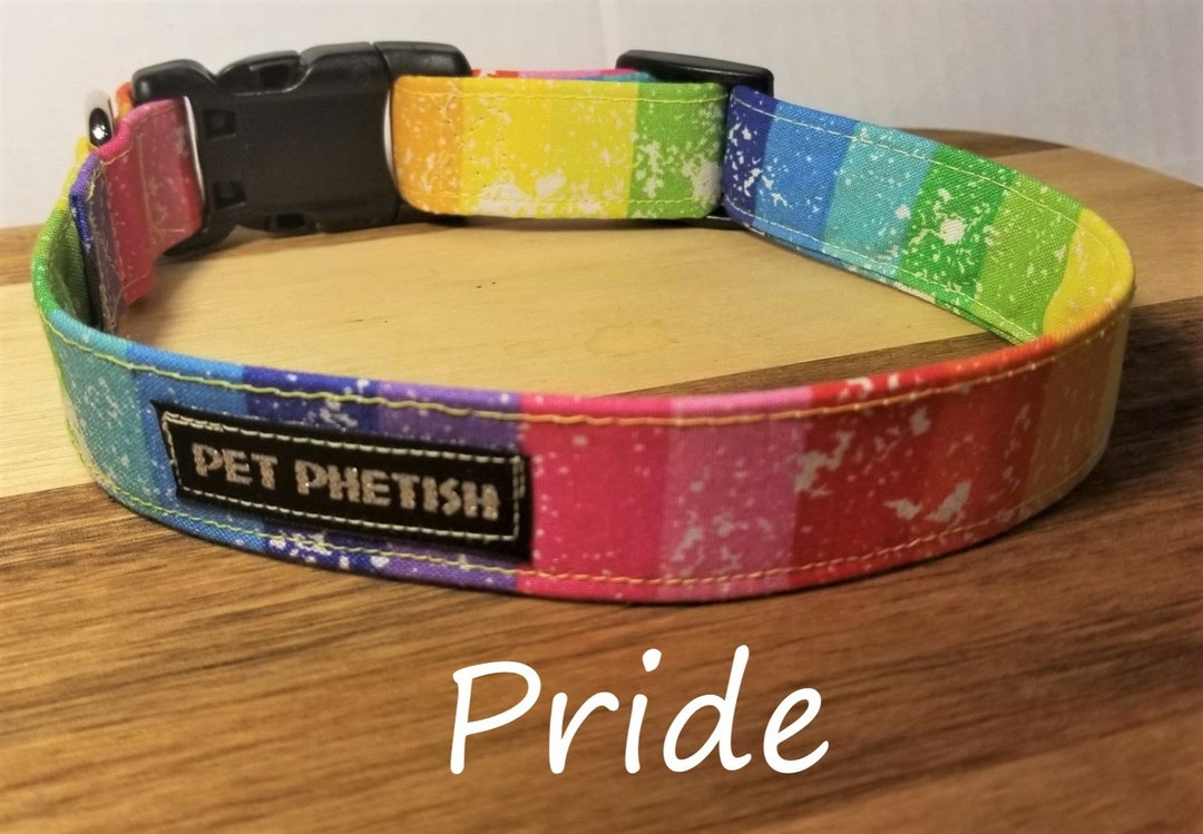 Pride Rainbow Dog Collar LBGTQ Pride Dog Collar Love is Love Etsy