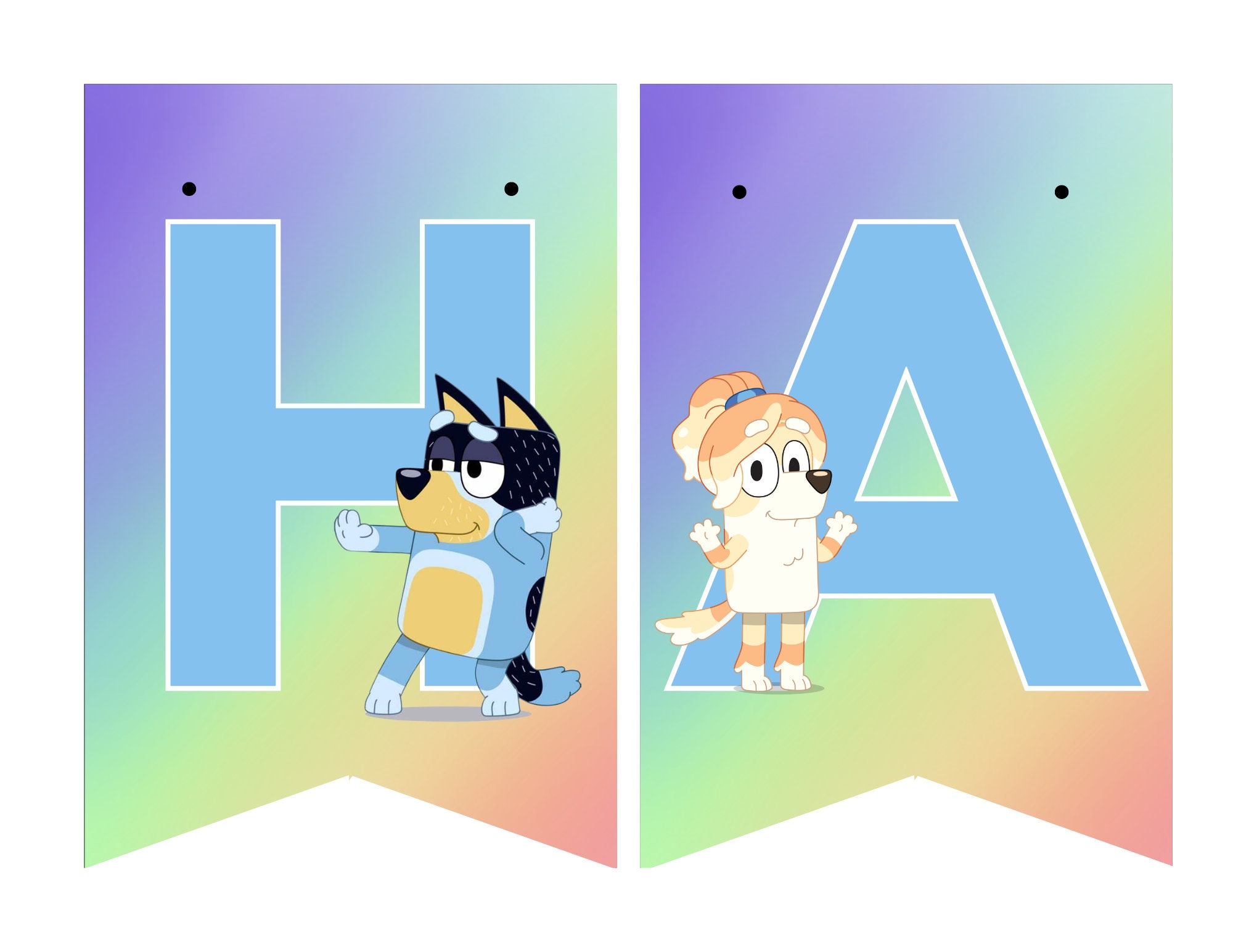 Bluey Birthday Bunting, Bluey Birthday Party, Bluey Banner, Bluey ...