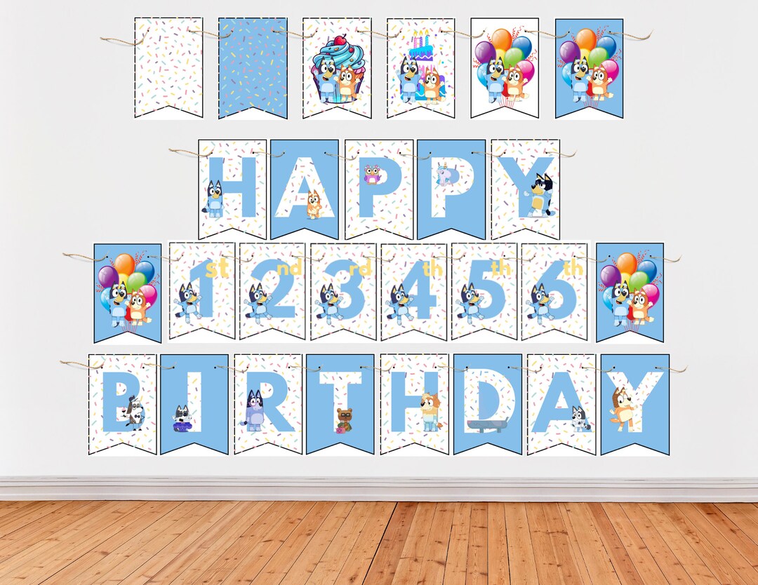 Bluey Birthday Banner, Bluey Birthday Party, Bluey Banner Digital ...