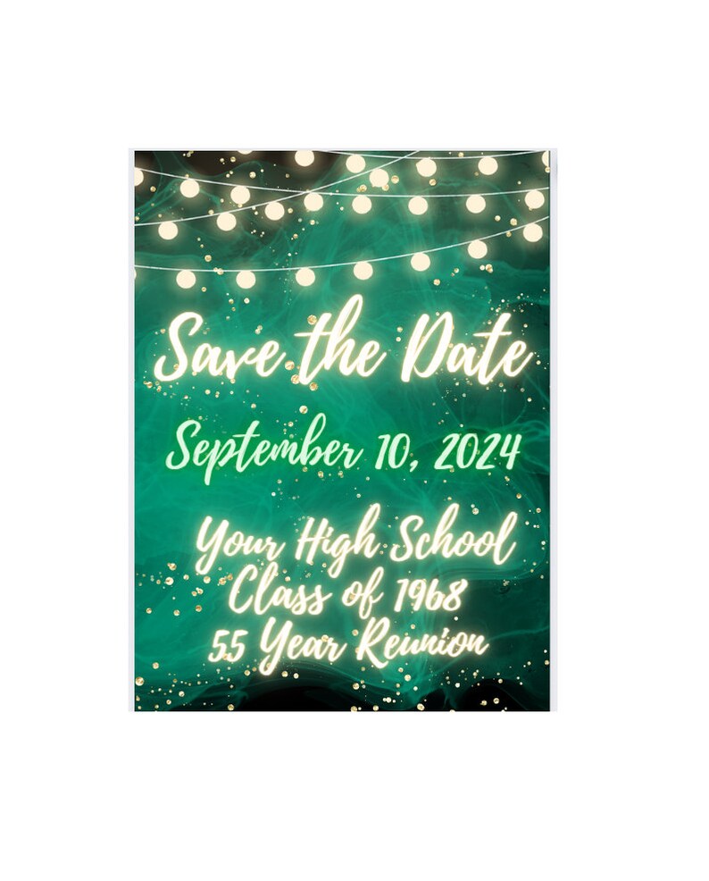 High School Reunion Save the Date, High School Reunion Invitation