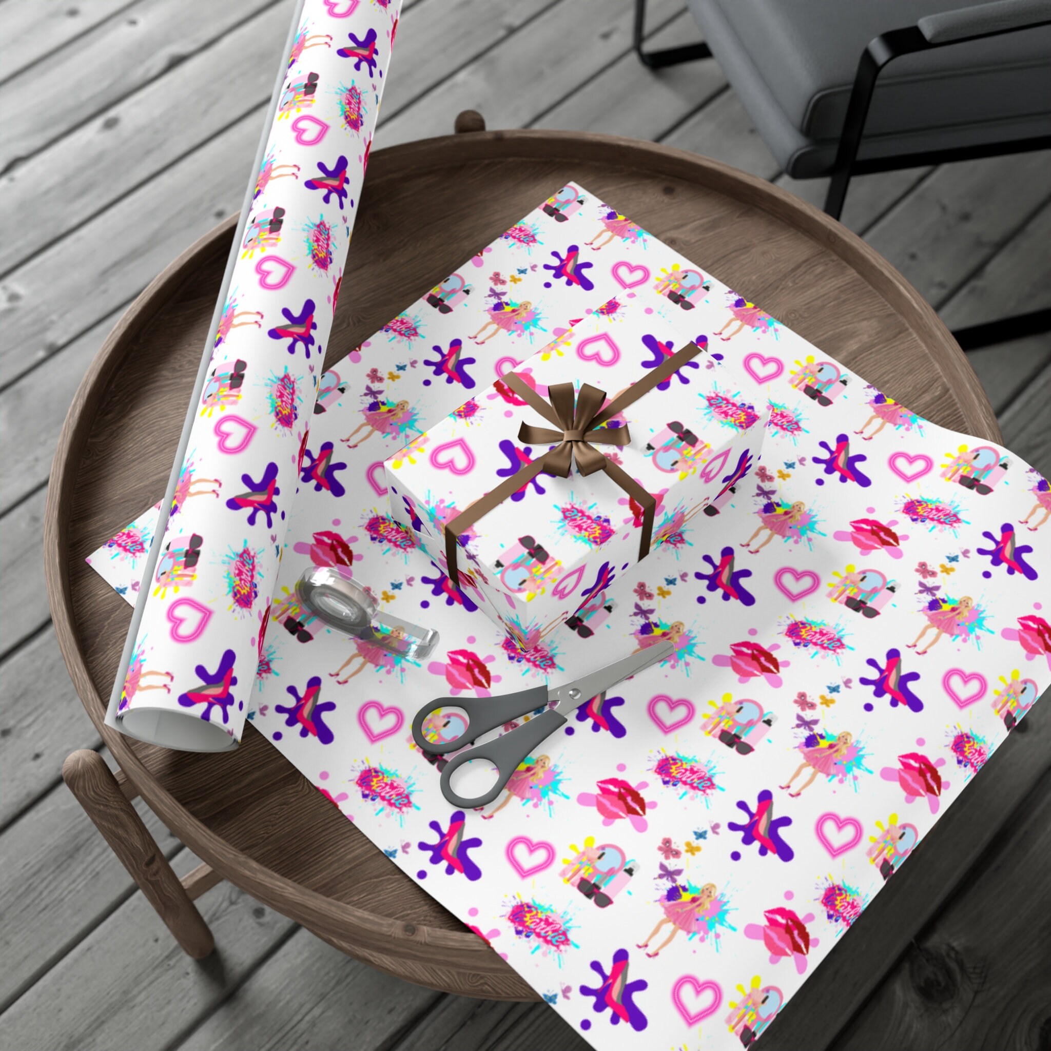 Barbie Gift Wrap Papers Wrapping Paper Etsy