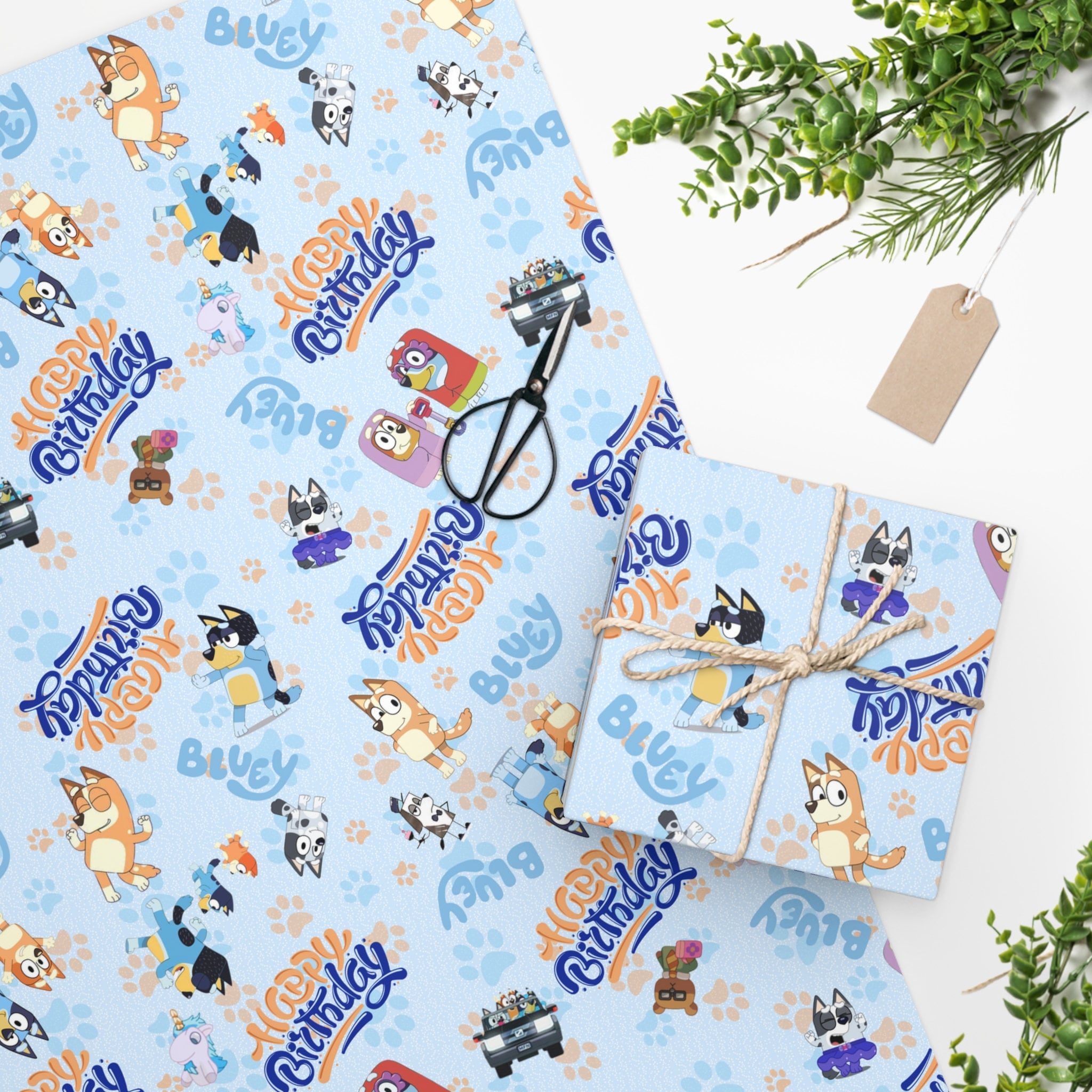 Bluey Family Birthday Wrapping Paper Gift Ideas