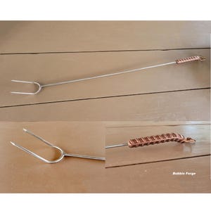 SALE Ultimate Hotdog & Marshmallow Campfire Roasting Tool 36in Stainless Steel, Powder Coated Handle.