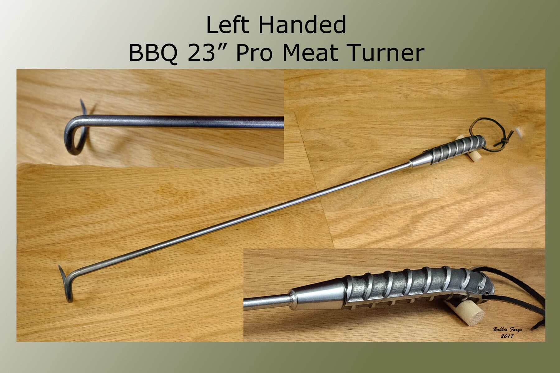 BBQ 24 LEFT HAND Pro Meat Turner Flipper for large pit Etsy