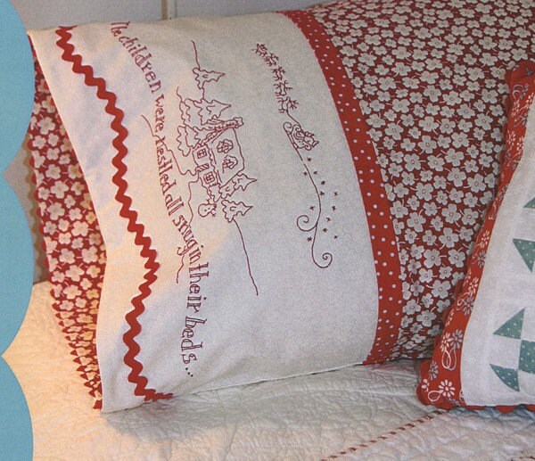 Hand Embroidery Pattern Night Before Christmas Pillowcase Etsy