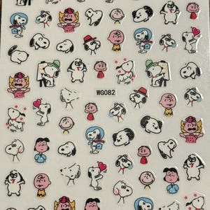 1 STÜCKE 3D Cartoon Snoopy Nagelaufkleber Cartoon Sticker Nagelaufkleber Für Nägel Dekoration Aufkleber Kostenloser Versand aus den USA