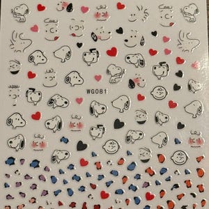 1 STÜCKE 3D Cartoon Snoopy Nagelaufkleber Cartoon Sticker Nagelaufkleber Für Nägel Dekoration Aufkleber Kostenloser Versand aus den USA