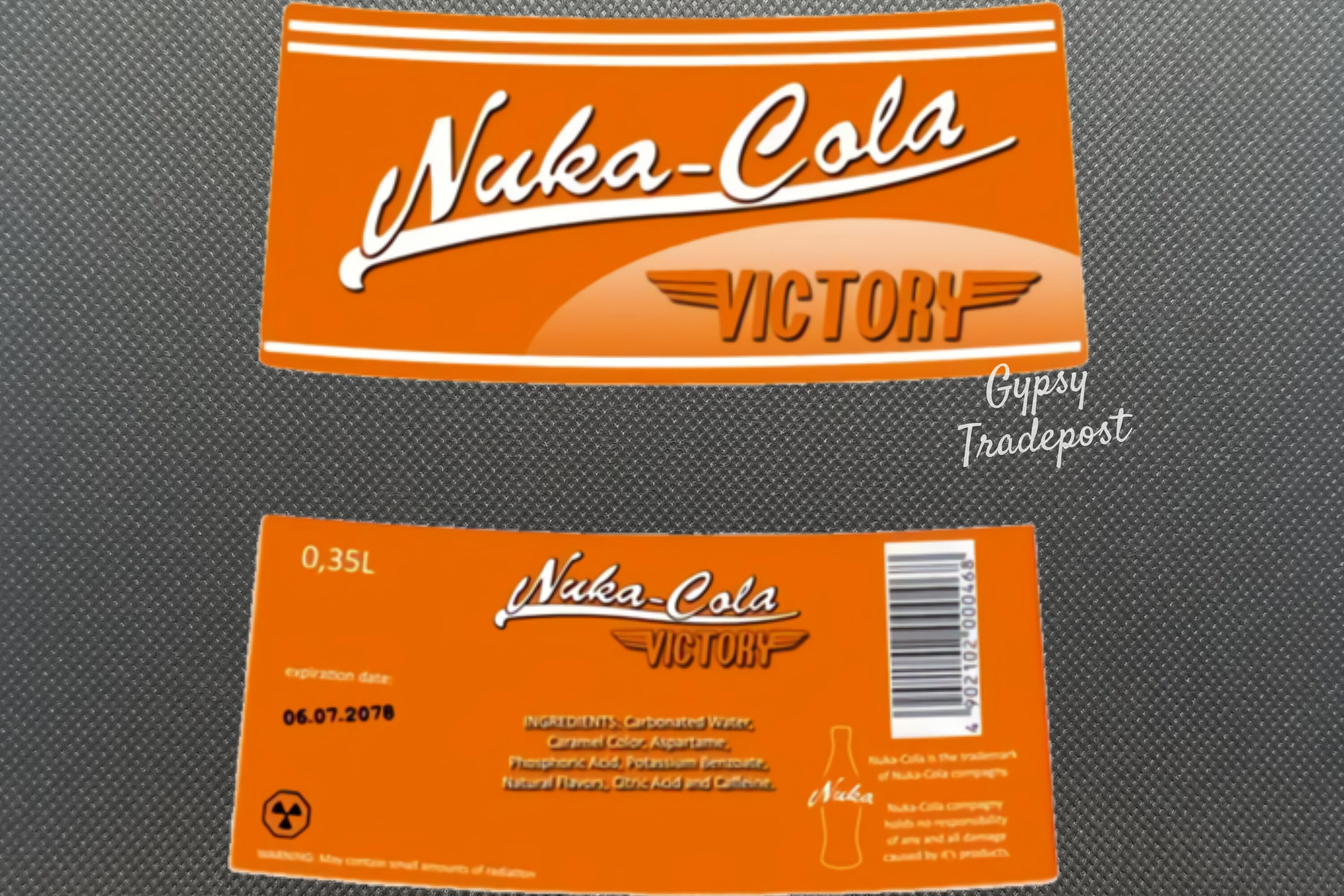 Fallout Stickers: Nuka Cola Glass Bottle Label Water bottle | Etsy