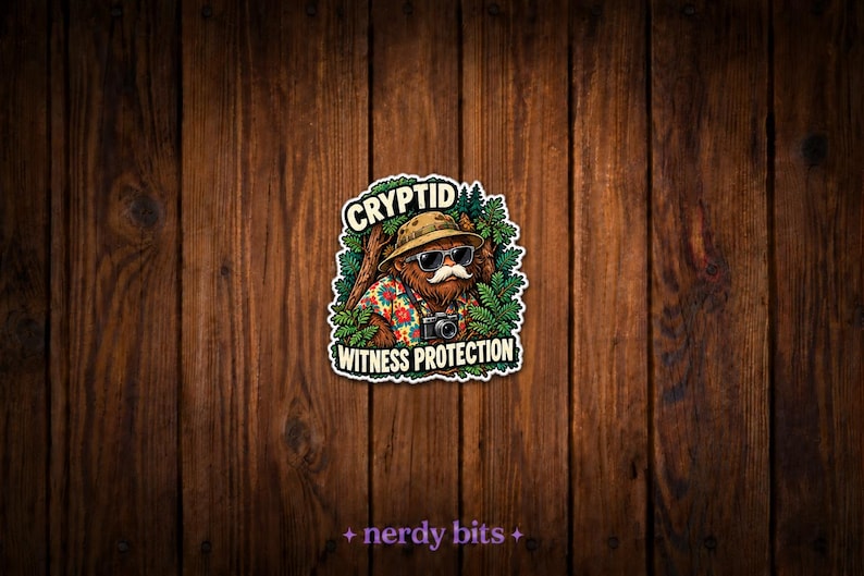 Cryptid Witness Protection Sticker – Funny Vinyl Decal, 2–5 Inch - Etsy