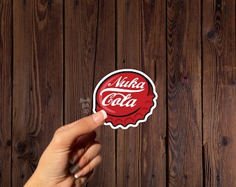 Gamer Stickers: Nuka Cola Bottle Cap | Water bottle Sticker | Waterproof Sticker | Laptop Sticker | Vinyl Sticker | Art |Decal |