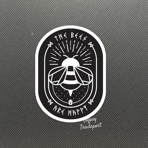 Valheim Stickers: The Bees Are Happy | Water bottle Sticker | Waterproof Sticker | Laptop Sticker | Vinyl Sticker | Art |Decal |