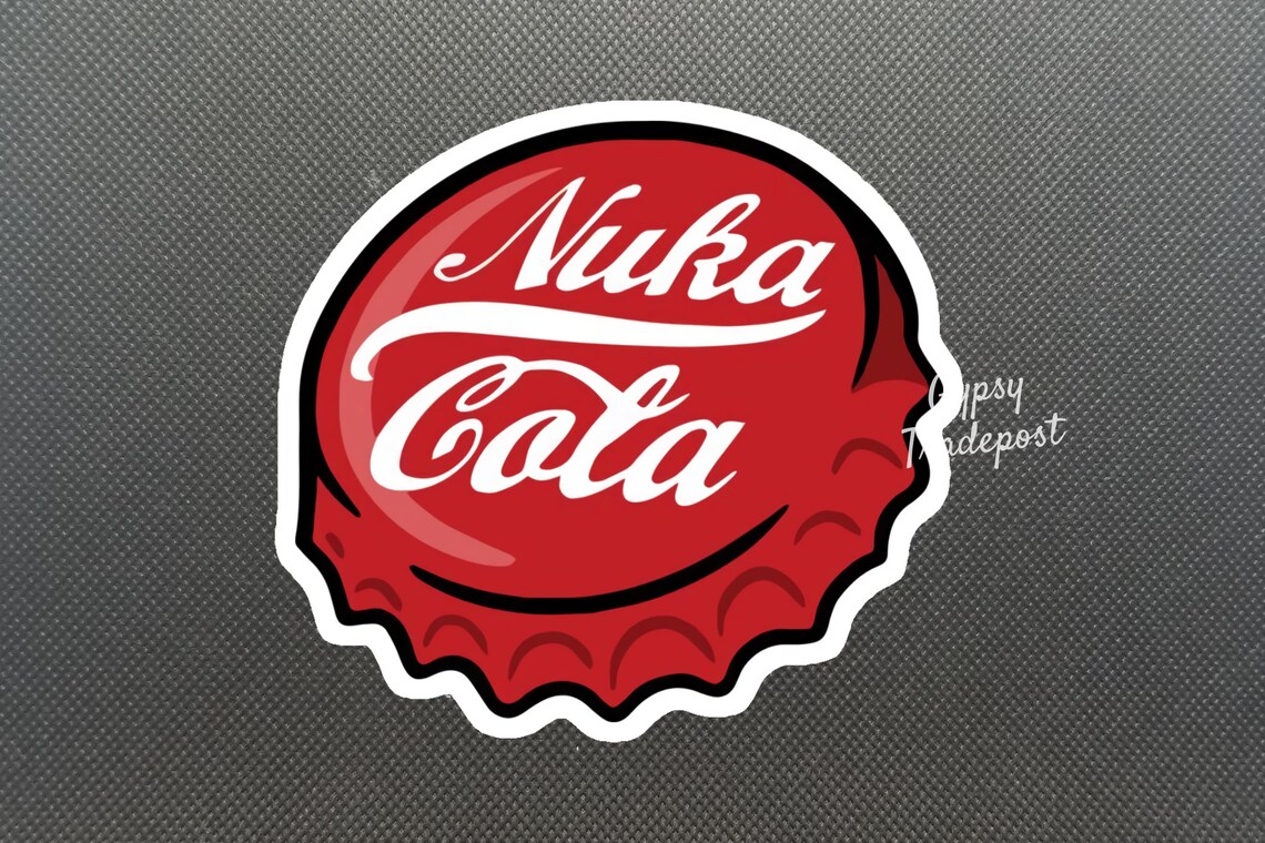 Fallout Stickers Nuka Cola Bottle Cap Water bottle Sticker Etsy