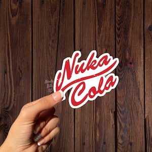 Gamer Stickers: Nuka Cola Logo Water bottle Sticker Waterproof Sticker Laptop Sticker Vinyl Sticker Art Decal image 1
